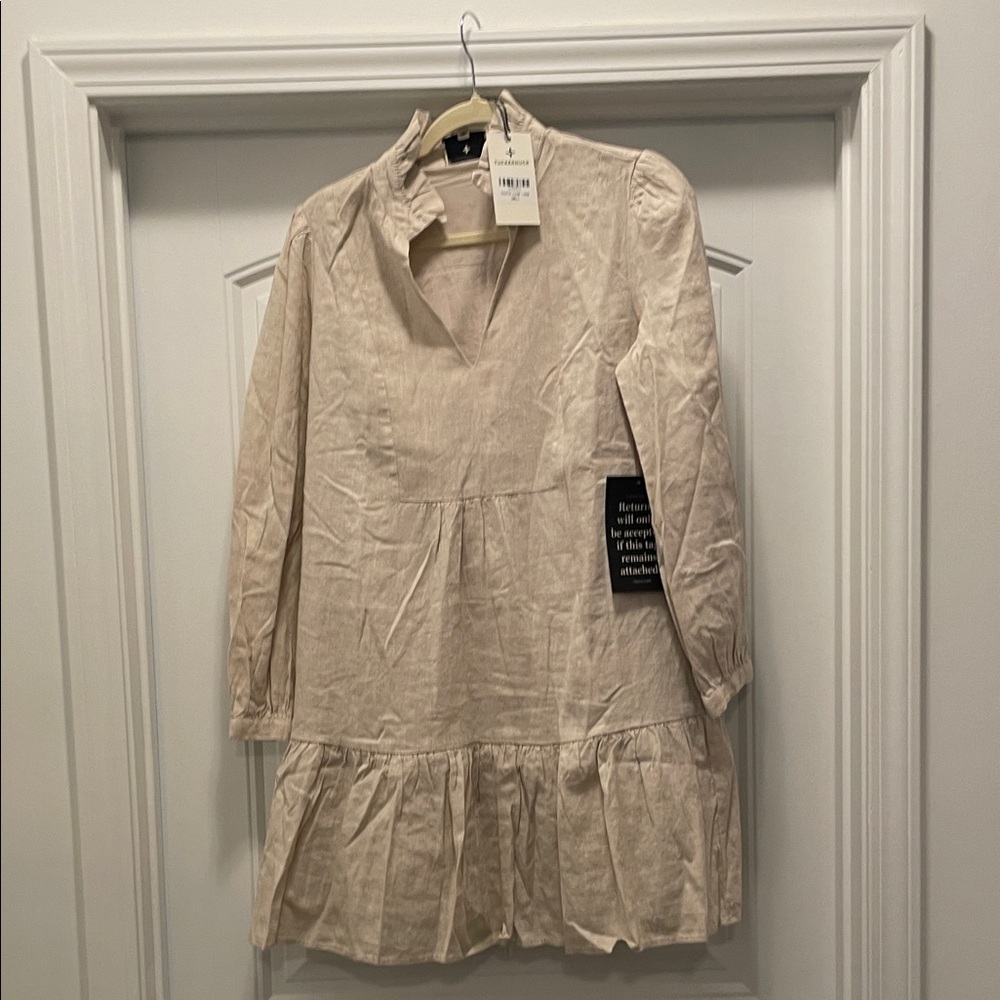 NWT Tuckernuck Natural Linen Mini Dress